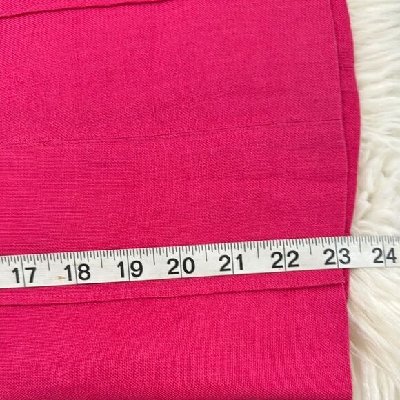 Talbots Elegant Fuchsia 100% Linen Skirt Size 8 - Picture 4 of 7
